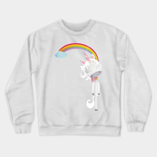 Unicorn hangs on the rainbow Crewneck Sweatshirt